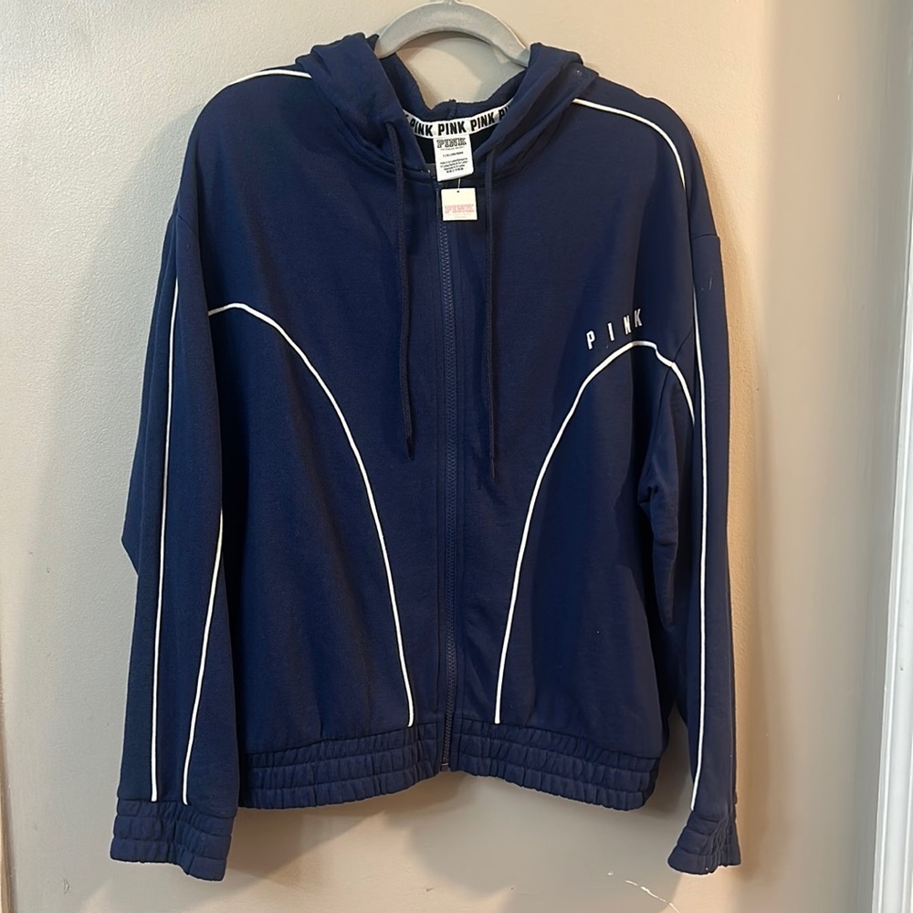 NWT PINK Victoria Secret Hooded Zip Up Sweatshirt